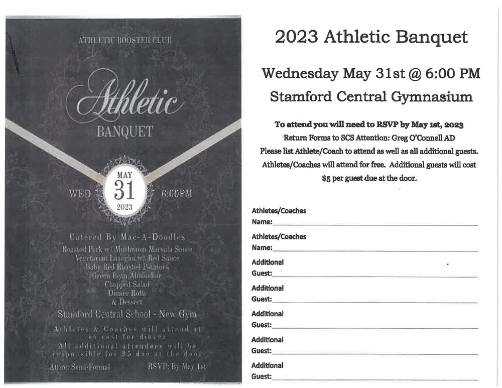 Athletic Banquet Invite 