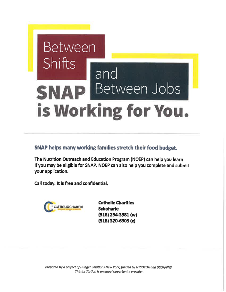 SNAP helps many working families stretch their food budget.