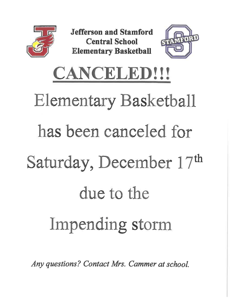 Basketball on 12 17 cancelled